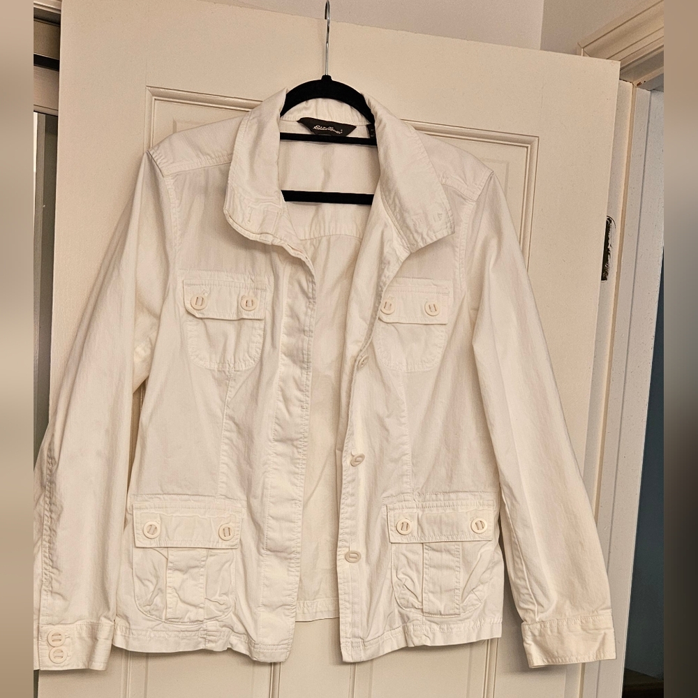 Eddie Bauer Women's White Utility Jacket